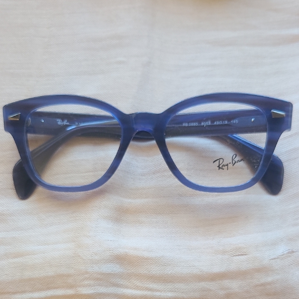 NEW & AUTHENTIC RAYBAN GLASSES MODEL RB 0880 SIZE 49-19-145, COLOR 8053 (BLUE)